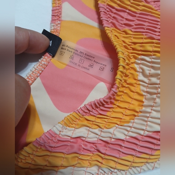 VOLAFA Pink and Orange Swirl Bikini - Picture 8 of 14